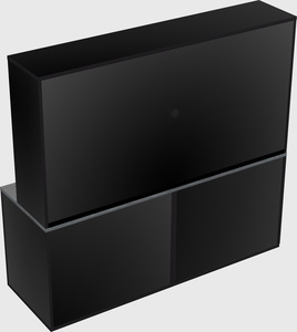 Lateral storage combo credenza
