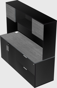 Lateral storage combo credenza