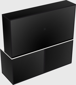 Lateral storage combo credenza