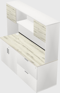 Lateral storage combo credenza