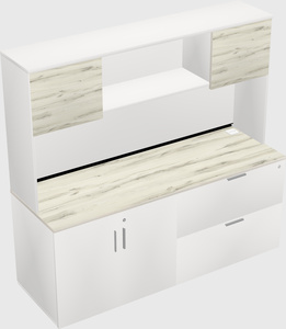 Lateral storage combo credenza