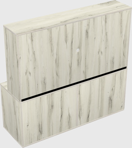 Lateral storage combo credenza