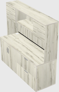 Lateral storage combo credenza