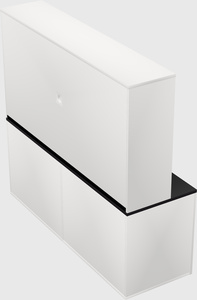 Lateral storage combo credenza