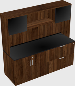 Lateral storage combo credenza