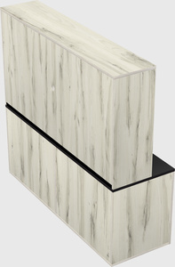 Lateral storage combo credenza