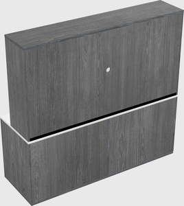 Lateral storage combo credenza