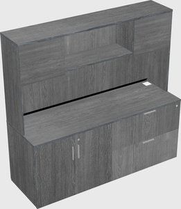 Lateral storage combo credenza