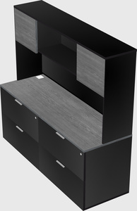 Lateral file cabinet credenza
