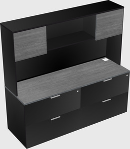 Lateral file cabinet credenza
