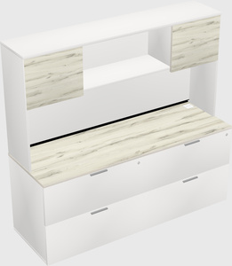 Lateral file cabinet credenza
