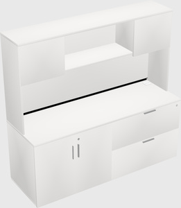 Lateral storage combo credenza