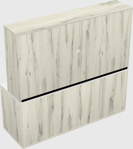 Lateral storage combo credenza