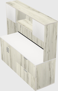 Lateral storage combo credenza