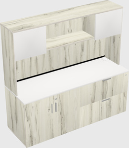 Lateral storage combo credenza