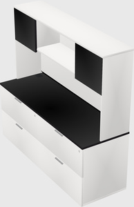Lateral file cabinet credenza