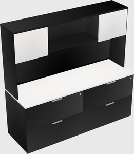 Lateral file cabinet credenza