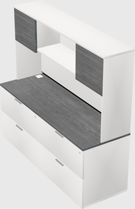 Lateral file cabinet credenza