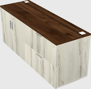 Lateral storage combo credenza