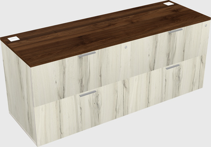 Lateral file cabinet credenza