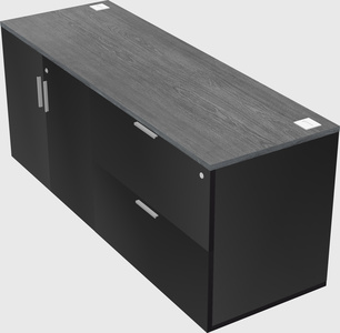 Lateral storage combo credenza