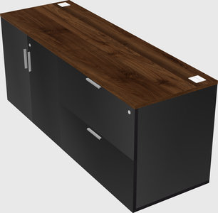 Lateral storage combo credenza
