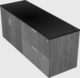 Lateral storage combo credenza