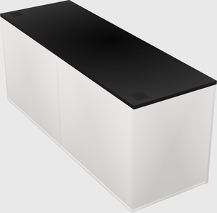 Lateral storage combo credenza