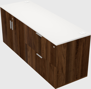 Lateral storage combo credenza
