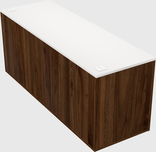 Lateral storage combo credenza