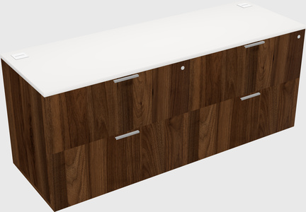 Lateral file cabinet credenza