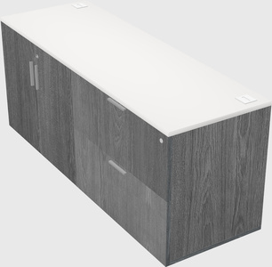 Lateral storage combo credenza