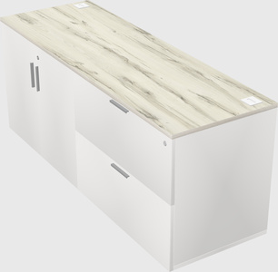 Lateral storage combo credenza