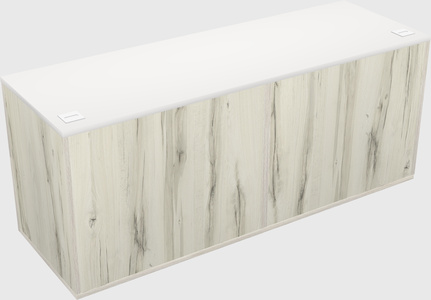 Lateral storage combo credenza