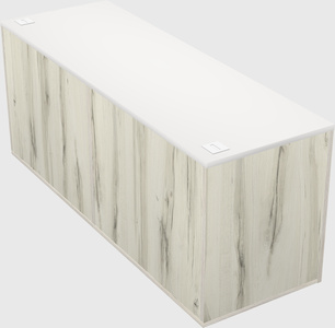 Lateral storage combo credenza