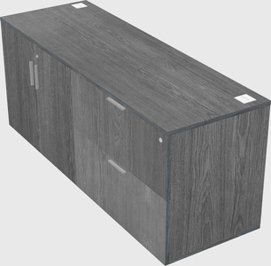 Lateral storage combo credenza