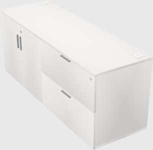 Lateral storage combo credenza