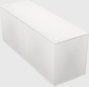 Lateral storage combo credenza