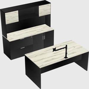 Parallel desk with credenza