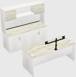 Parallel desk with credenza