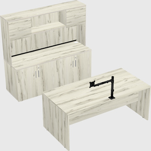 Parallel desk with credenza