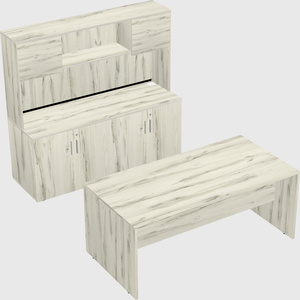 Parallel desk with credenza