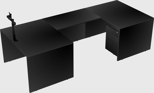 U-shaped desk