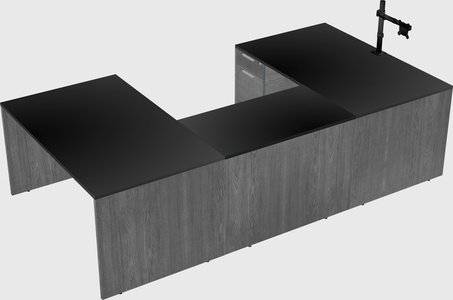 U-shaped desk