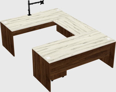 U-shaped desk