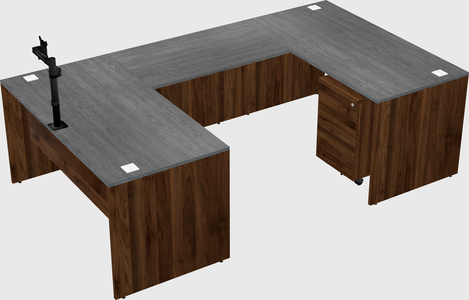 U-shaped desk