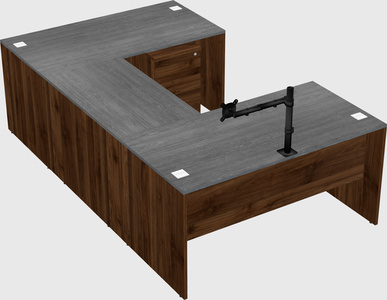 U-shaped desk