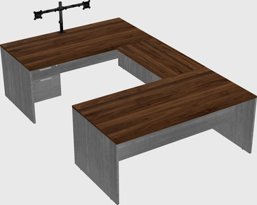 U-shaped desk