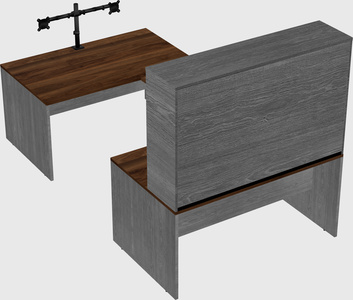 U-shaped desk