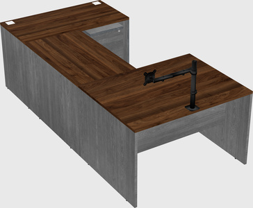 U-shaped desk